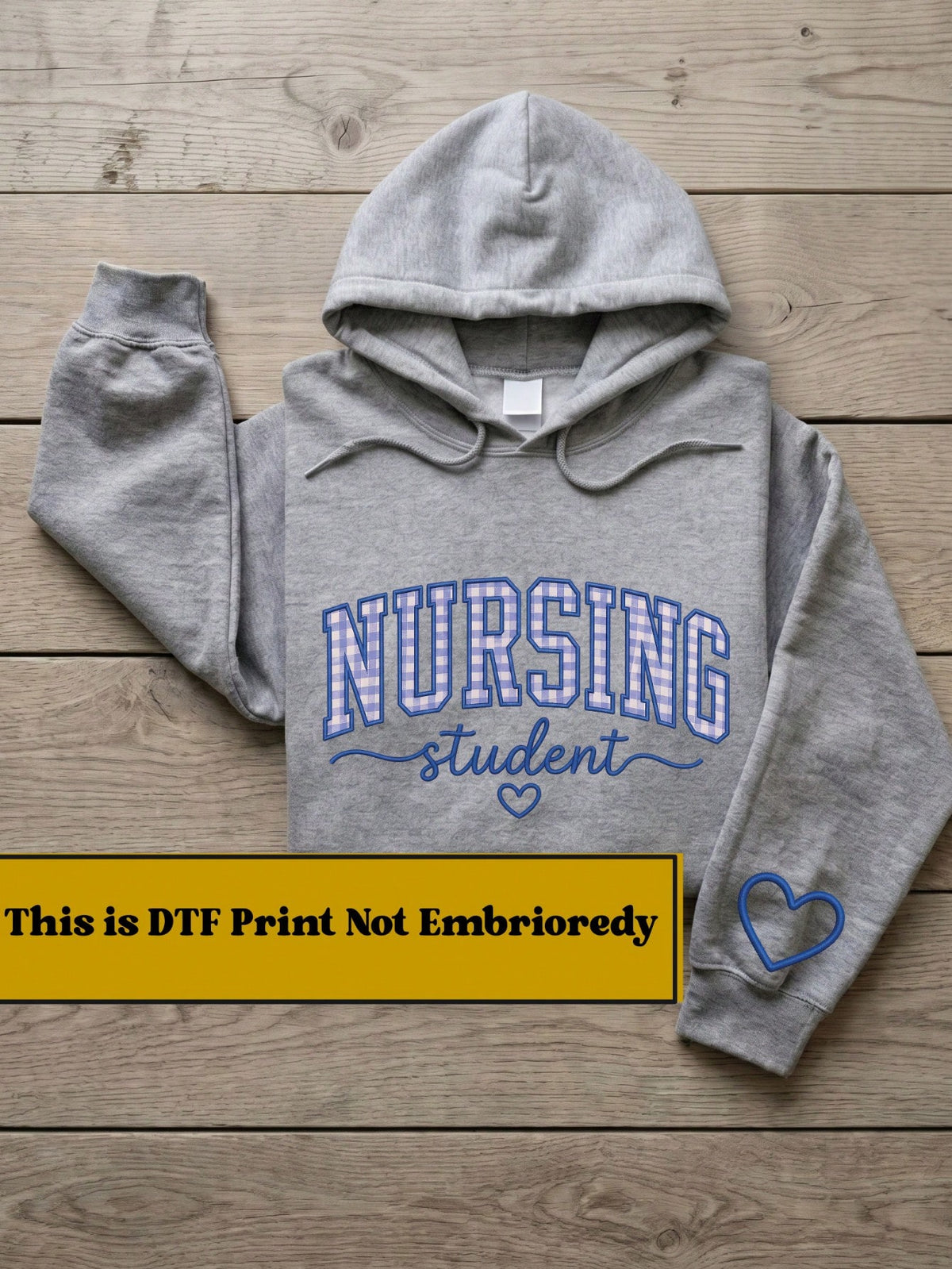 Nursing Student Faux Patchwork Unisex Hooded Hoodie