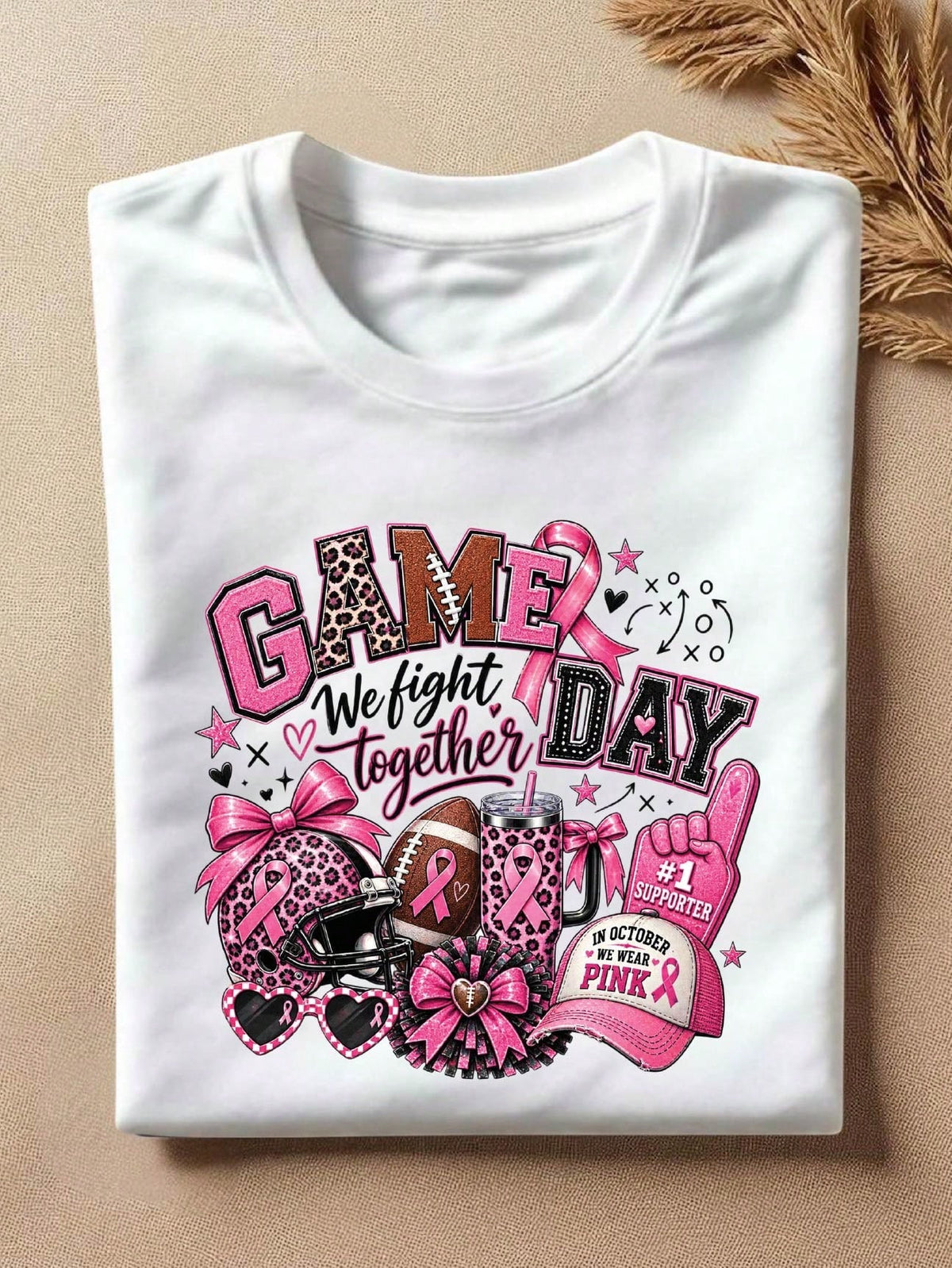 Cancer Awareness Football T-Shirt