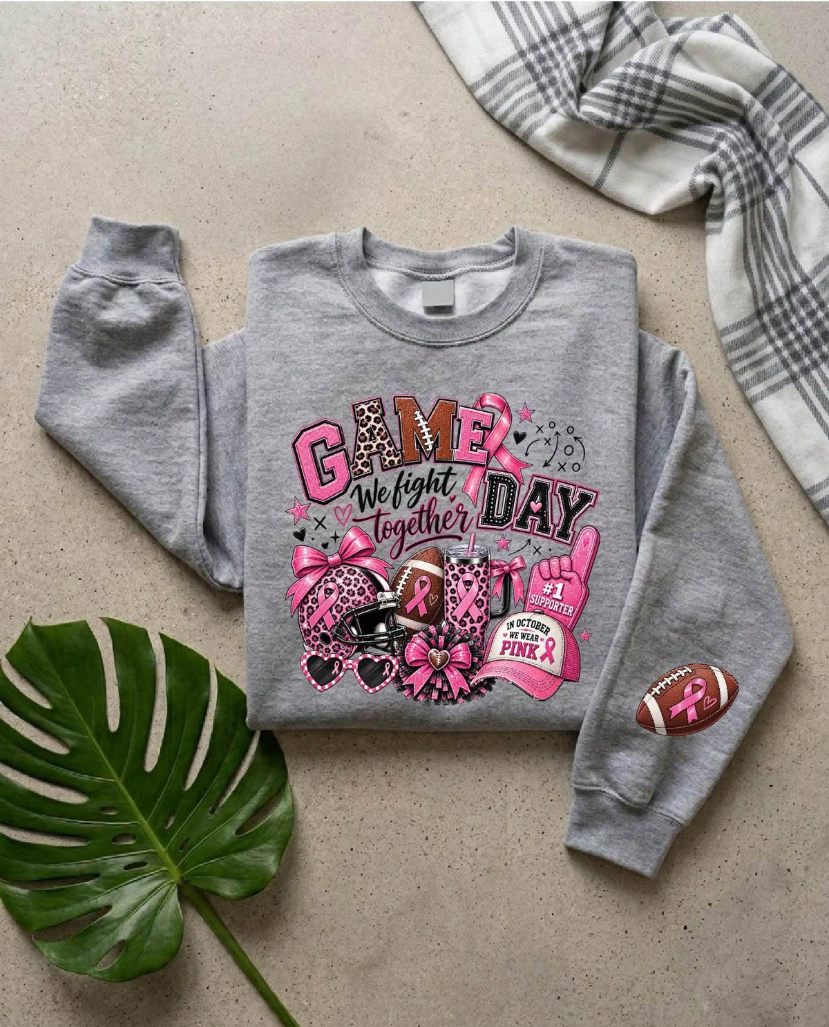 Cancer Awareness Football Sweatshirt