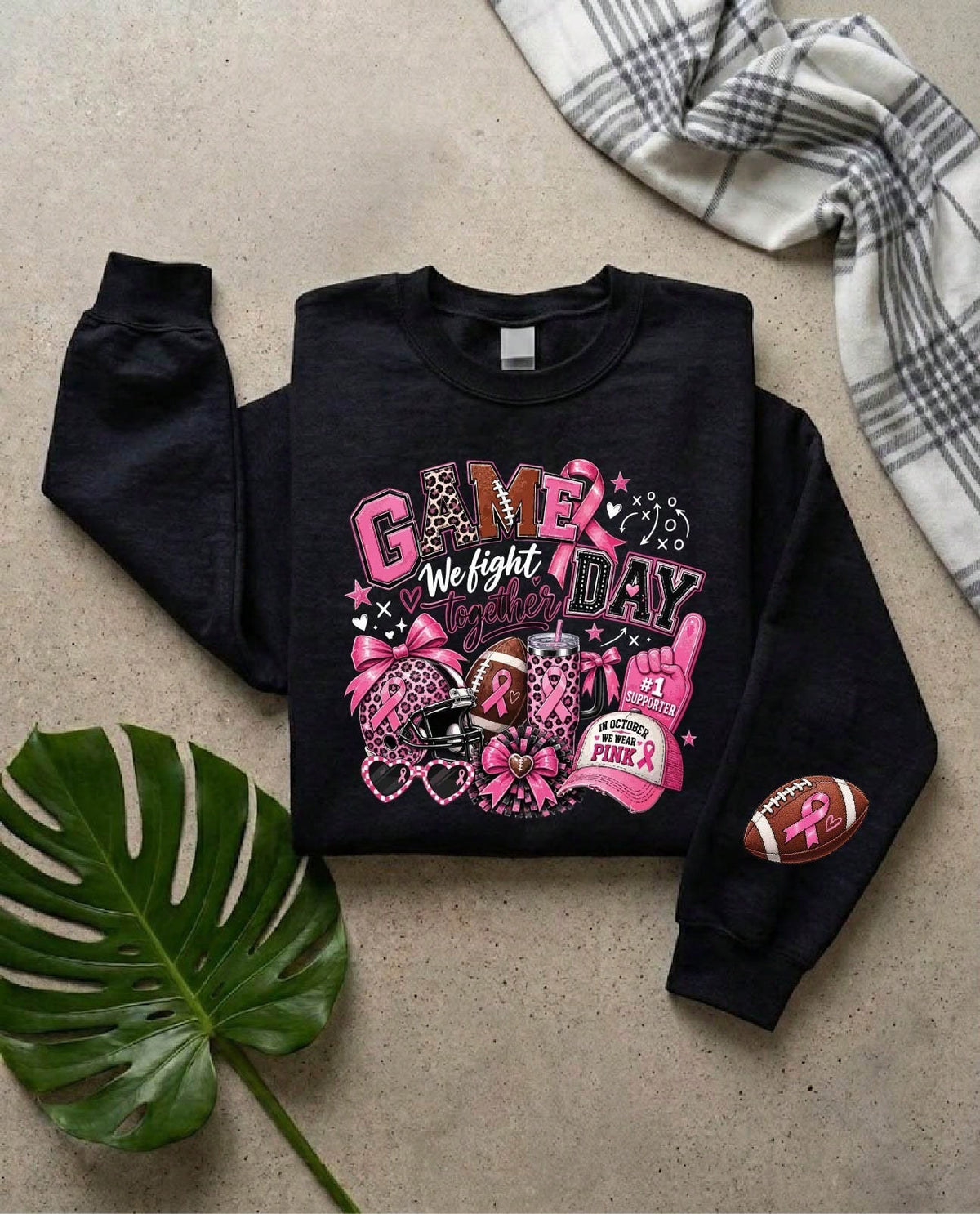 Cancer Awareness Football Sweatshirt