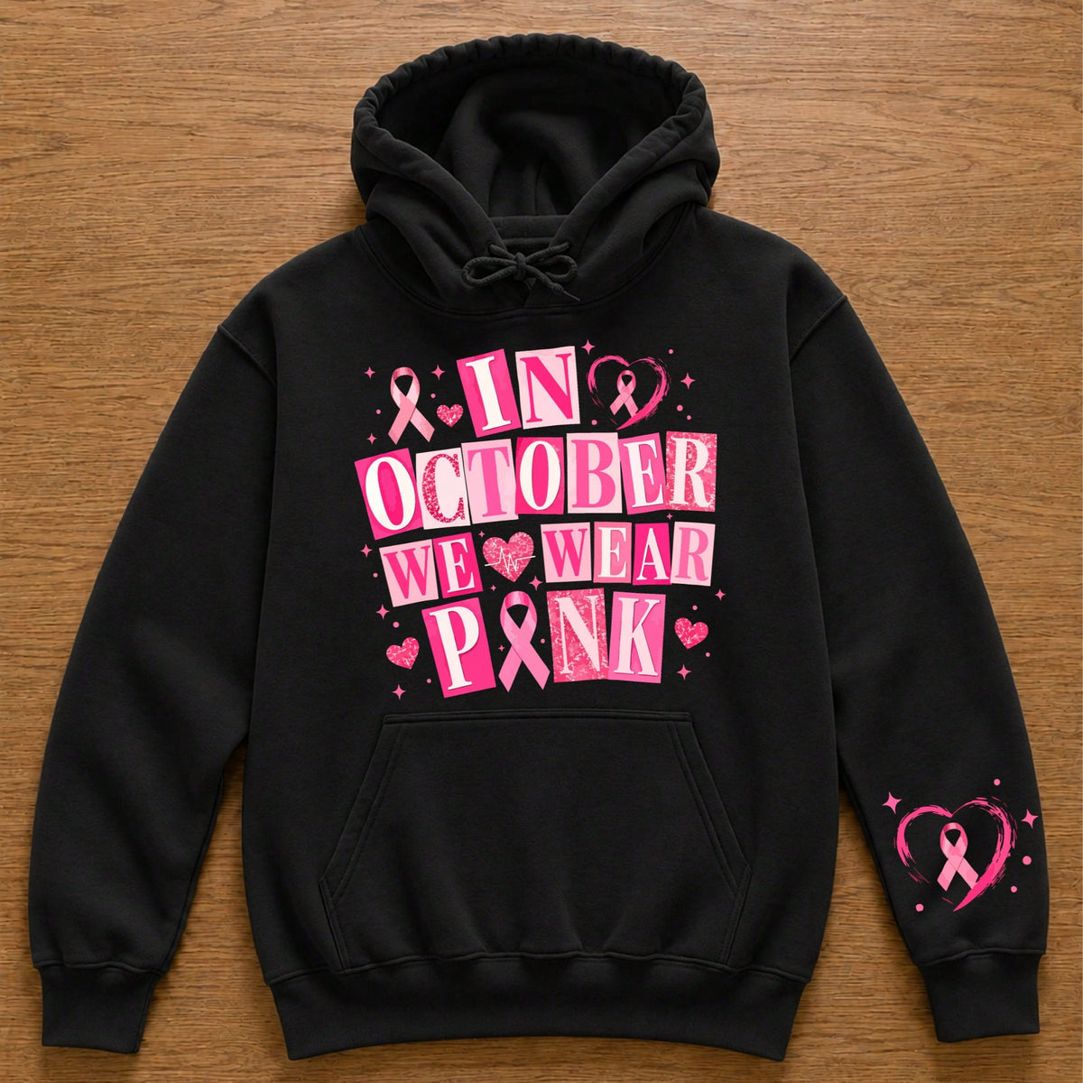 In October We Wear Pink Hoodie