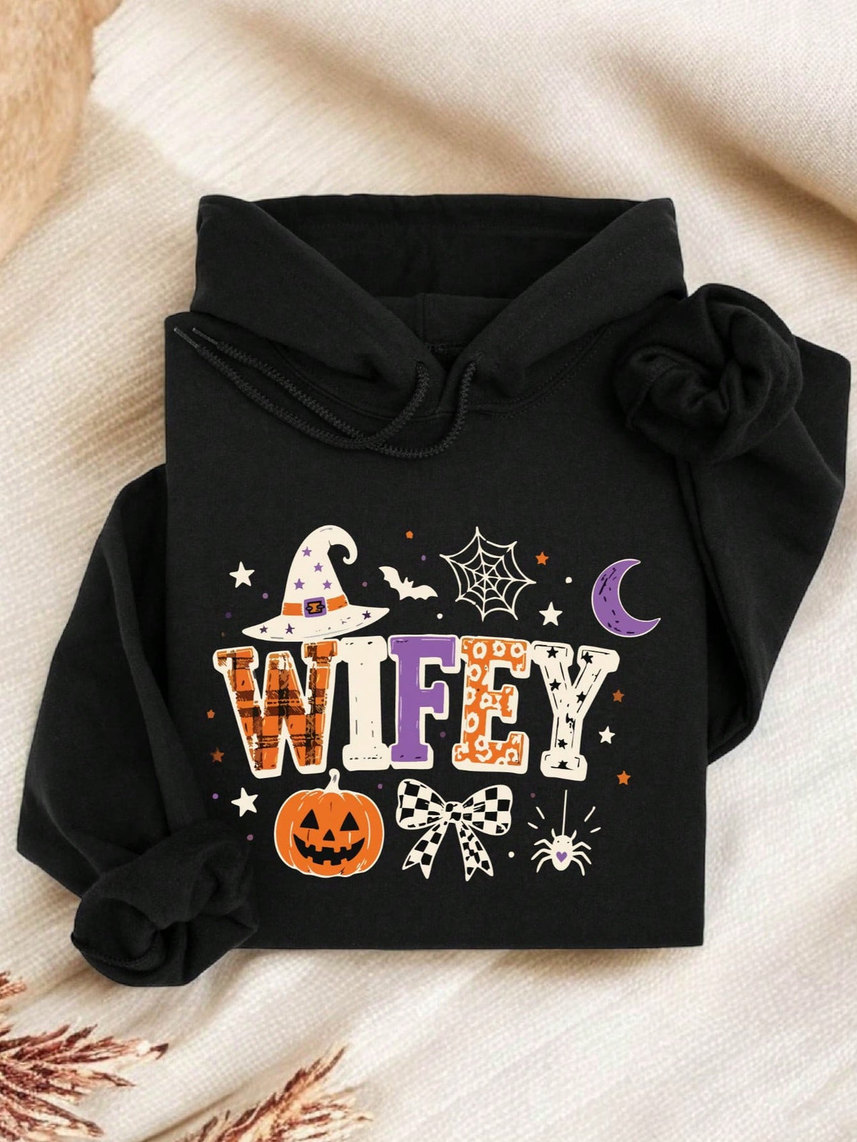 1 PC Wifey Hubby Halloween Hoodie