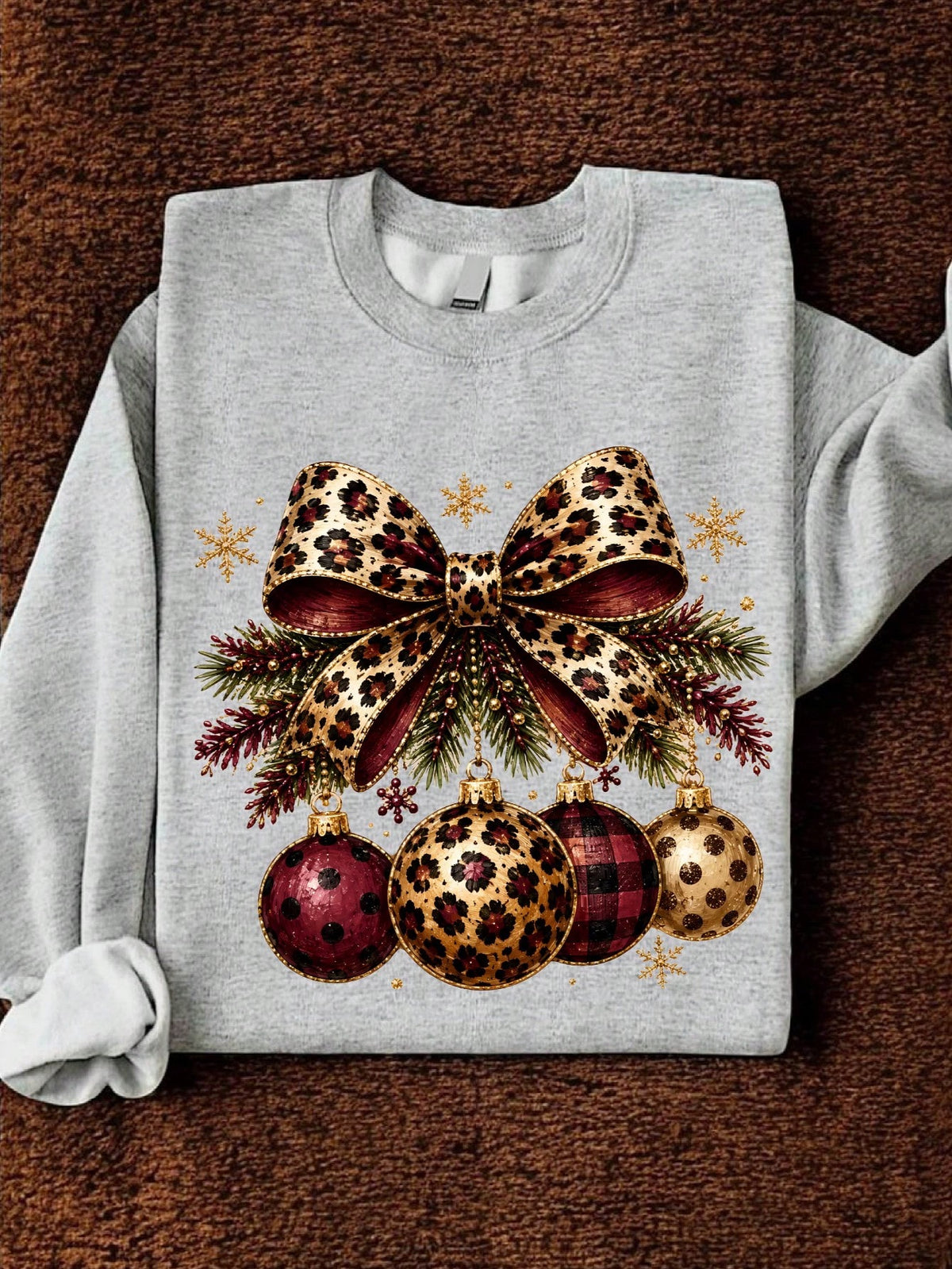 Leopard Christmas Sweatshirt