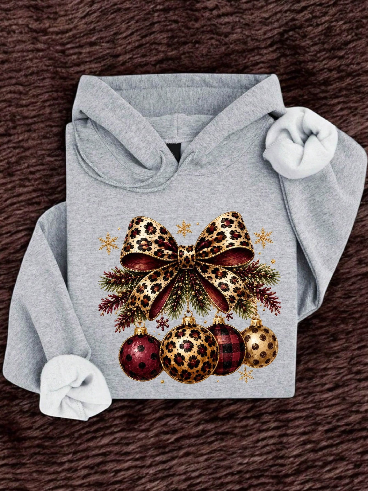 Leopard Christmas Hoodie
