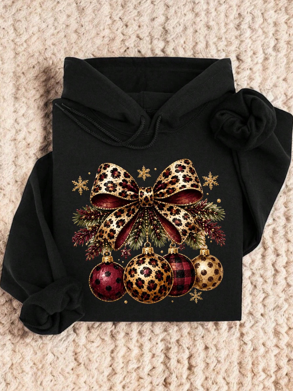 Leopard Christmas Hoodie