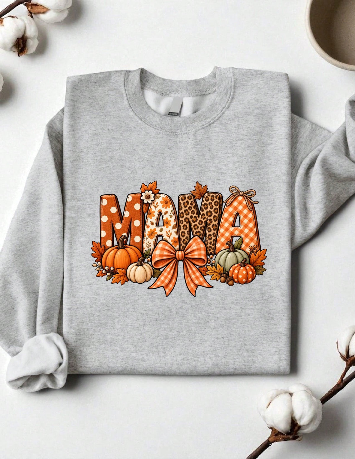 Fall Mama Bow Sweatshirt
