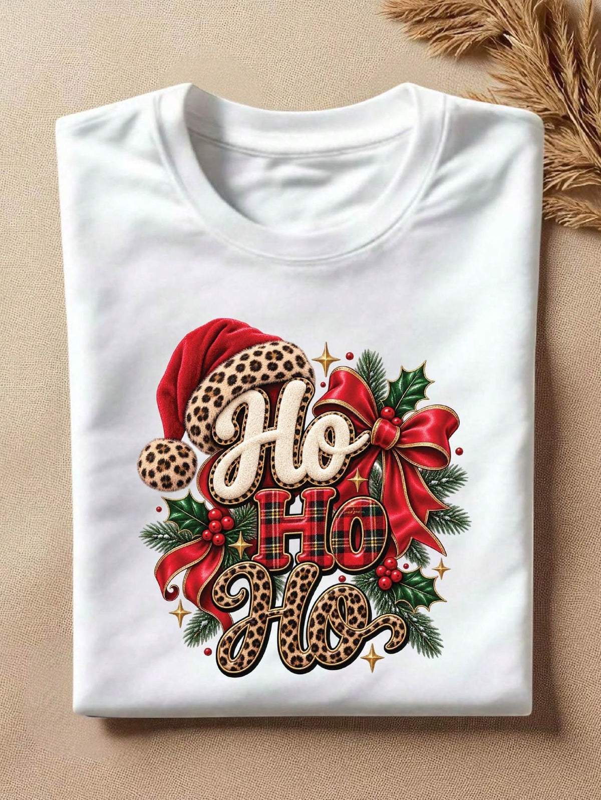 Leopard Ho Christmas T-Shirt