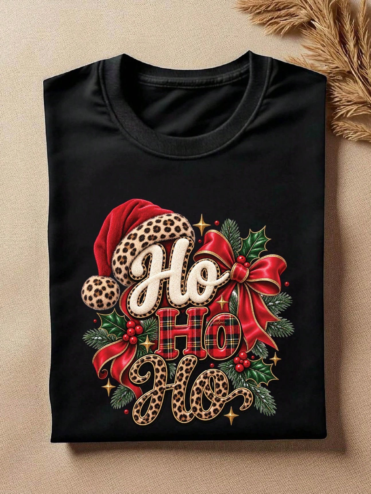 Leopard Ho Christmas T-Shirt