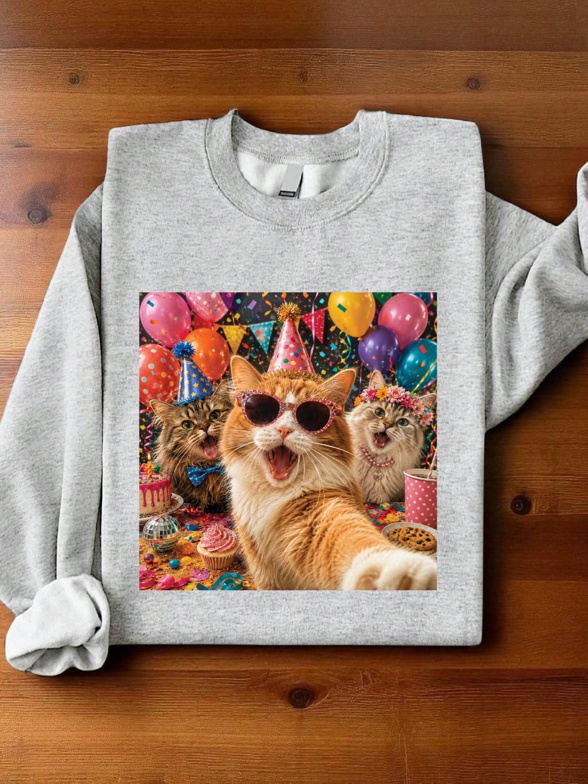 Birthday Cats Sweatshirt