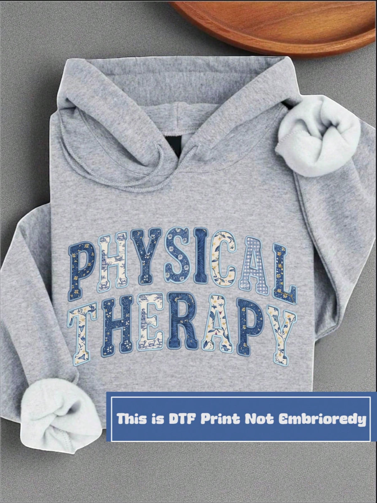 Physical Therapy Faux Patchwork (DTF Graphic Print) Unisex Hoodie
