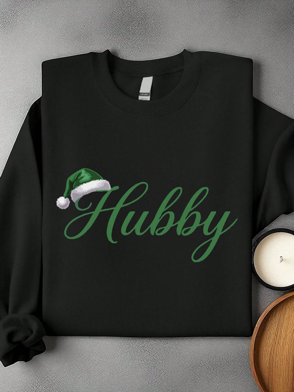 1PC Christmas Hubby And Wifey Unisex Sweatshirt