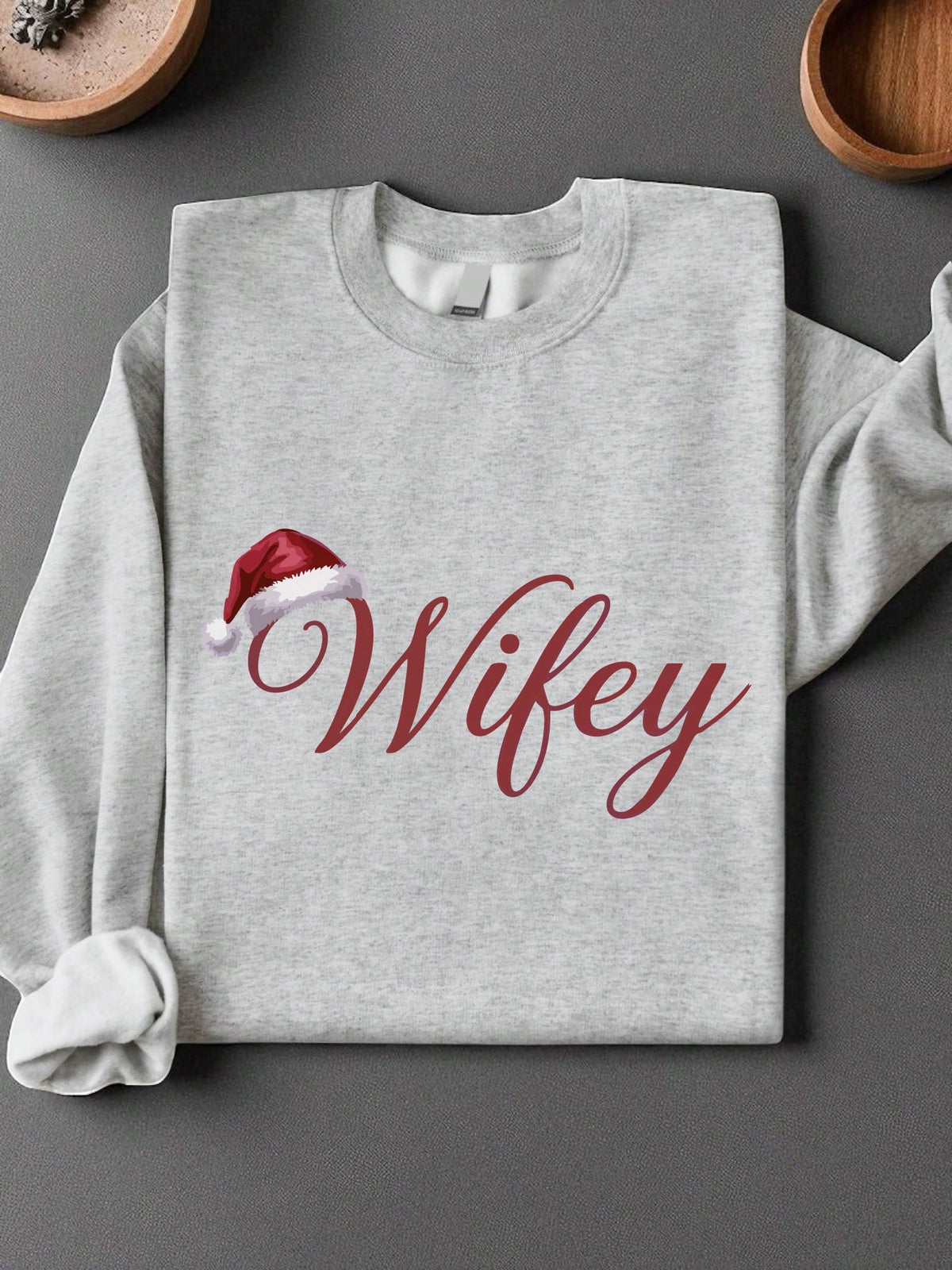 1PC Christmas Hubby And Wifey Unisex Sweatshirt