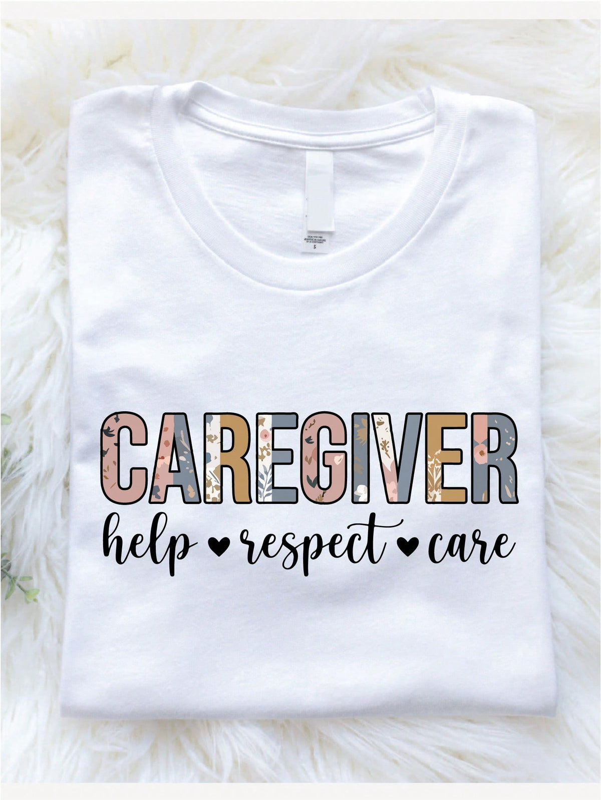 Floral Caregiver T-Shirt