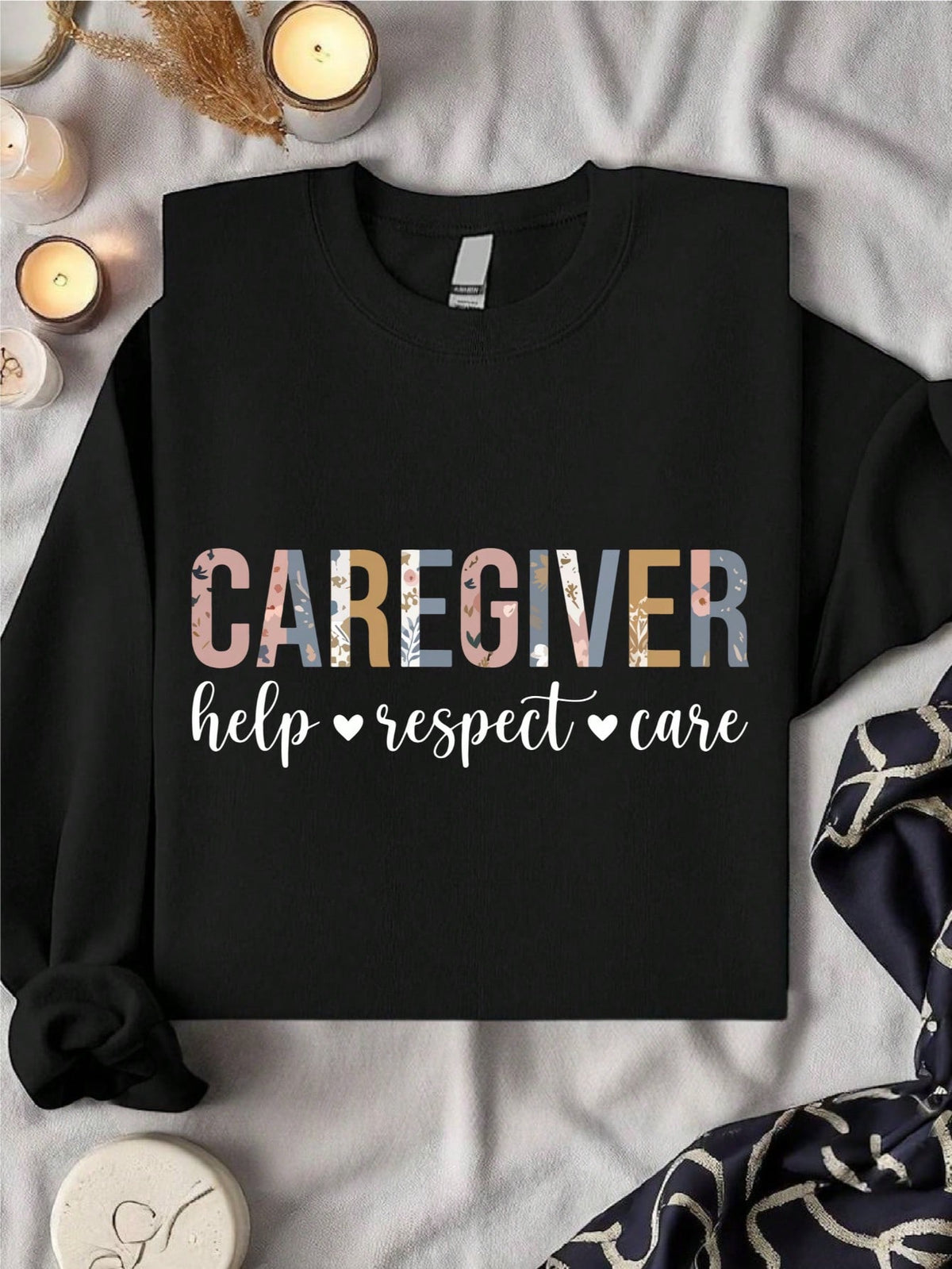 Floral Caregiver Sweatshirt