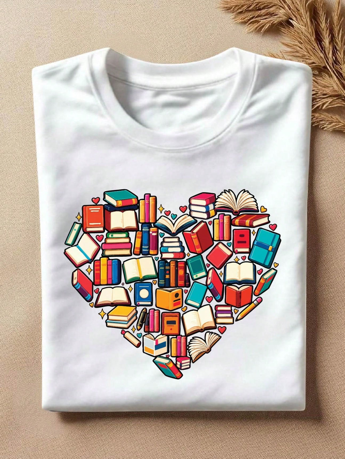 Book Lover Heart T-Shirt
