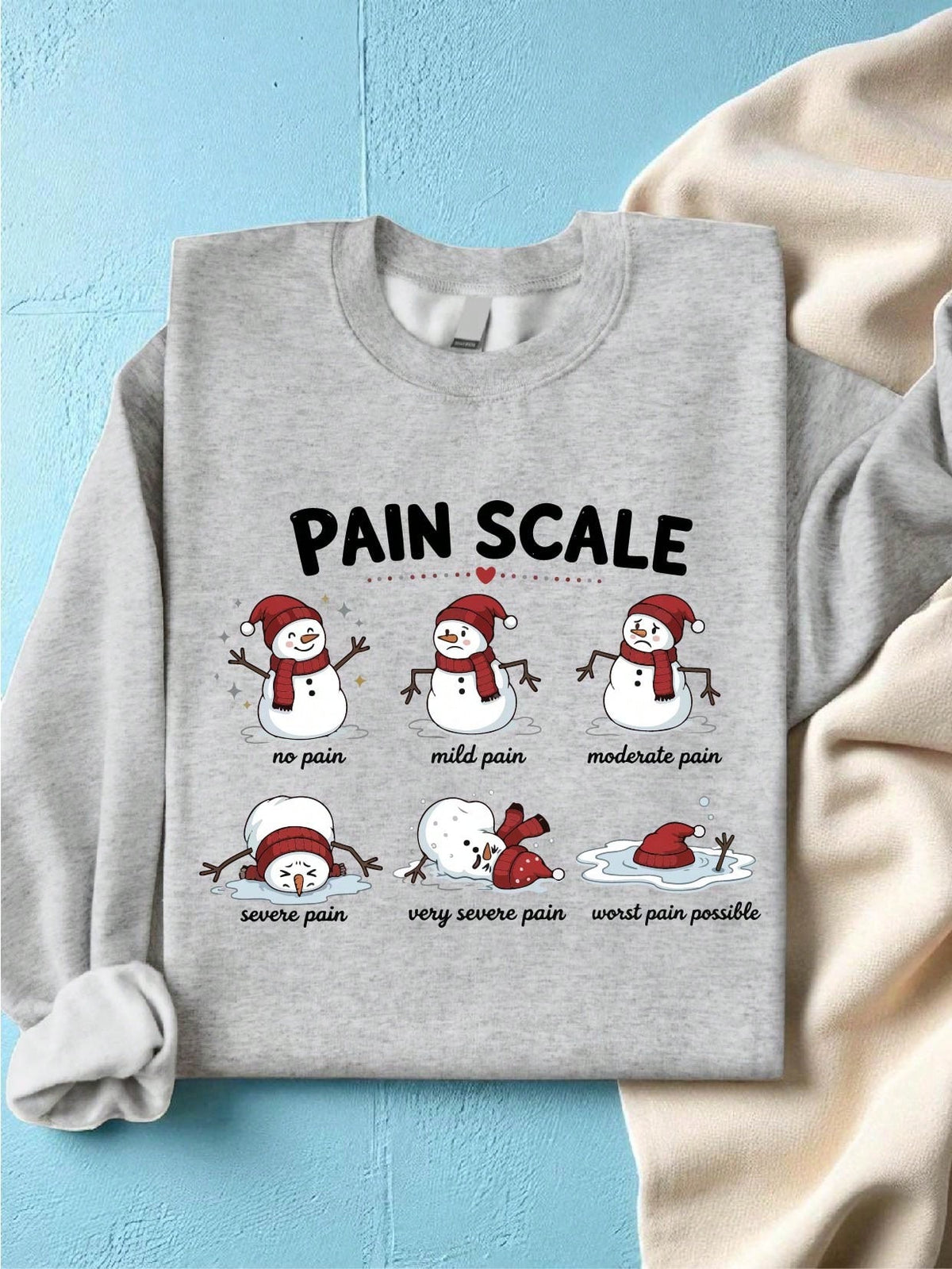 Nurse Pain Scale Snowman Sweatshirt