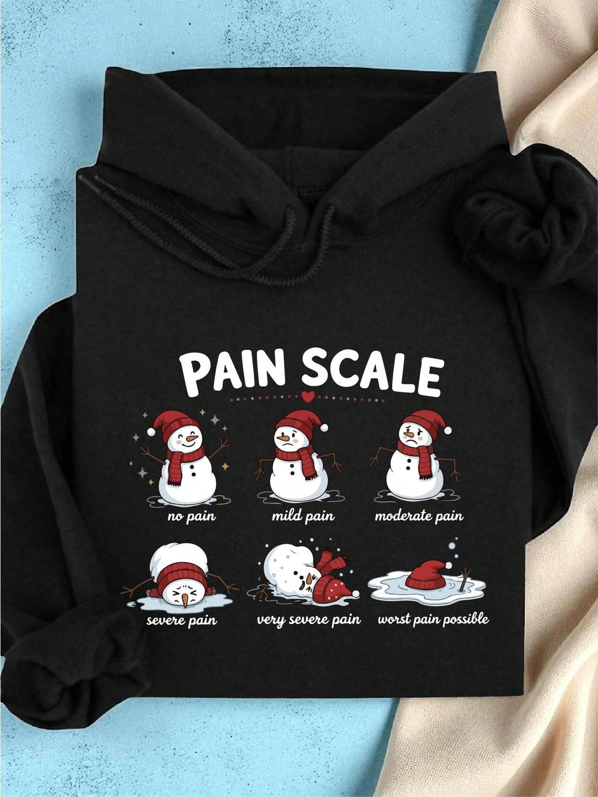 Nurse Pain Scale Snowman Hoodie