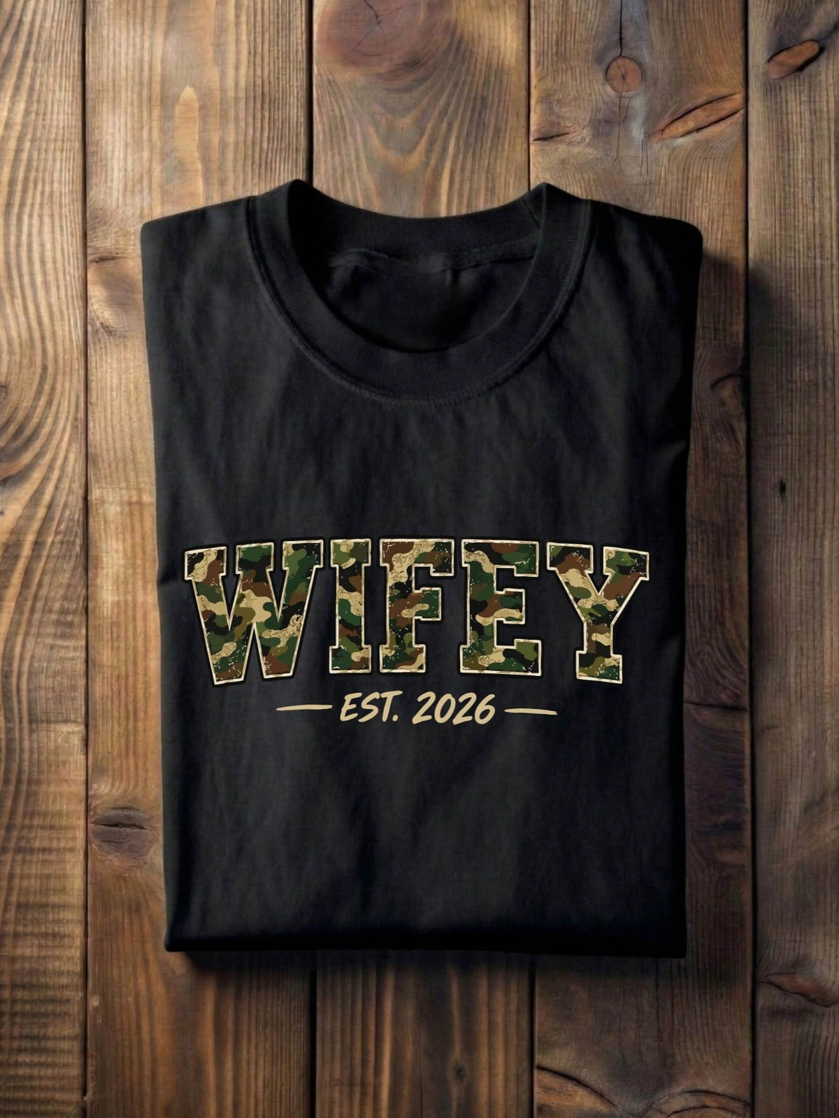 1 PC Wifey Hubby Est 2026 T-Shirt