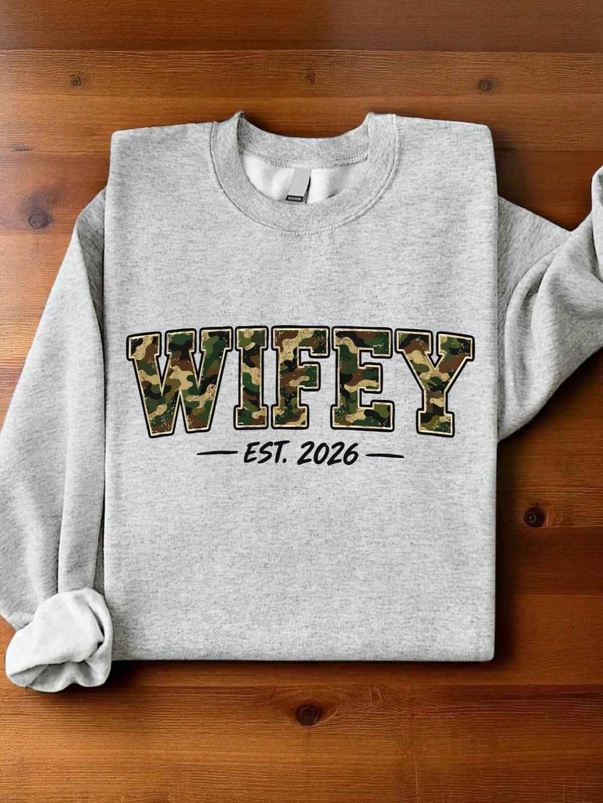 1 PC Wifey Hubby Est 2026 Sweatshirt