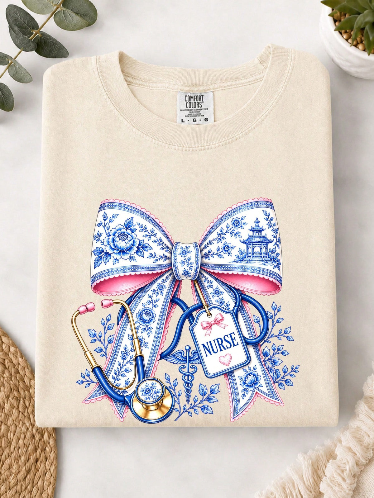 Blue Chinoiserie T-Shirt