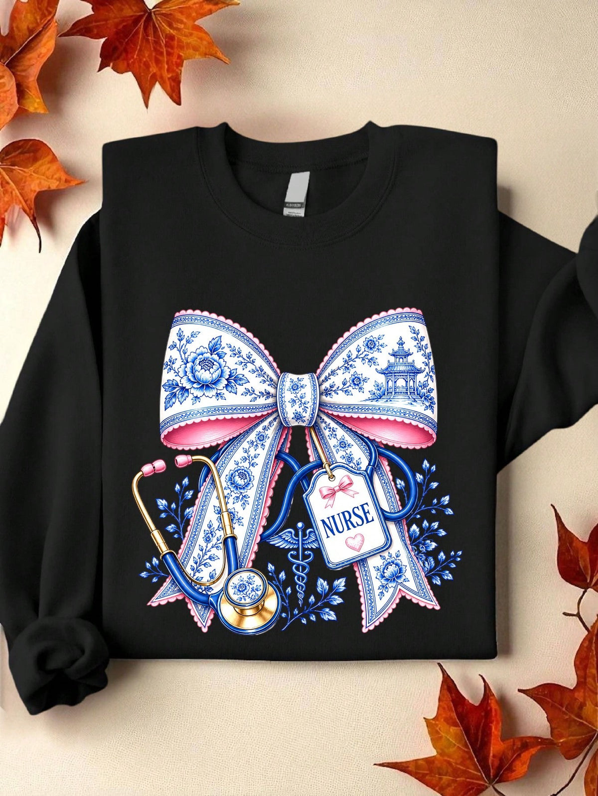 Blue Chinoiserie Sweatshirt
