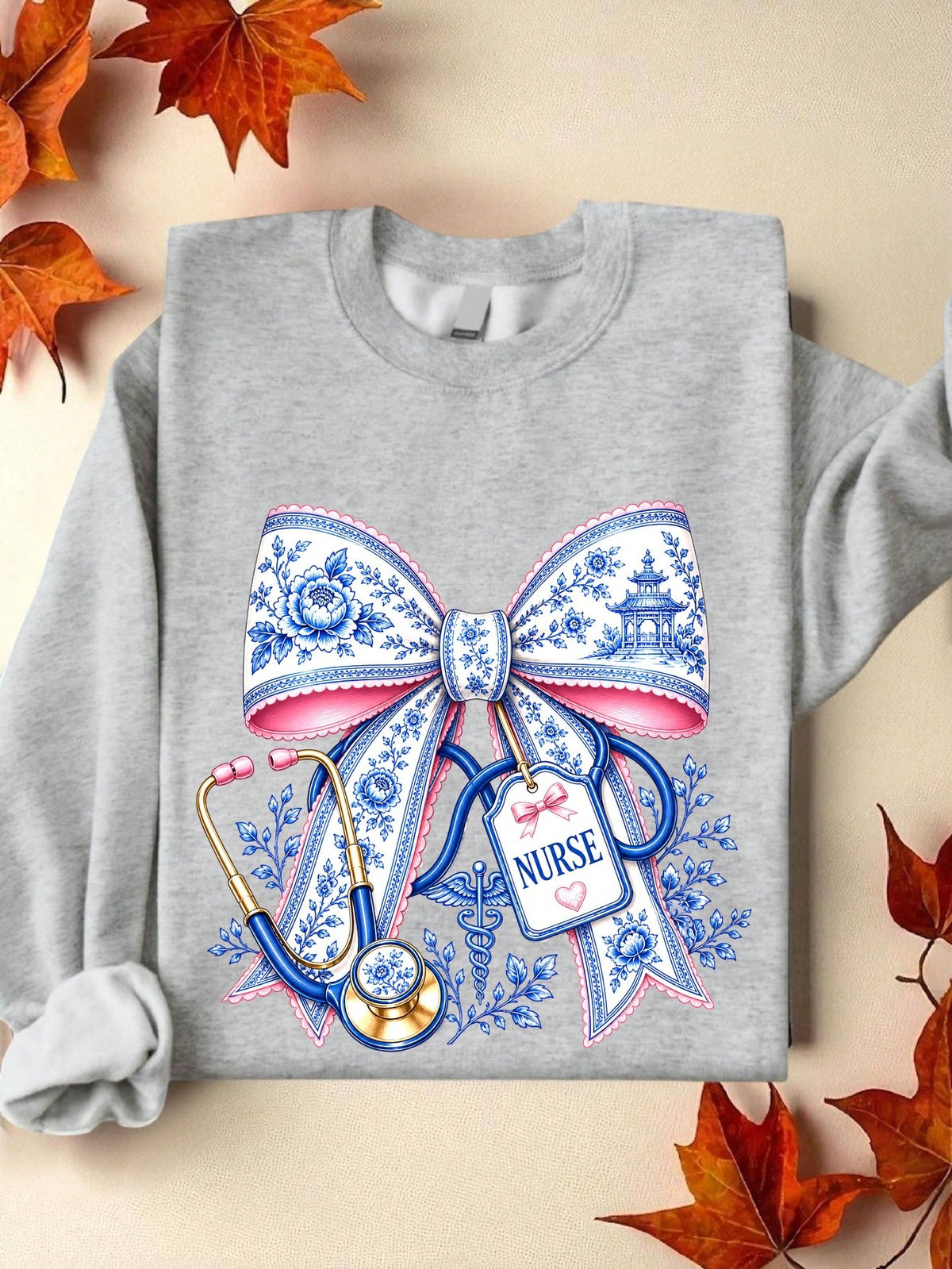 Blue Chinoiserie Sweatshirt