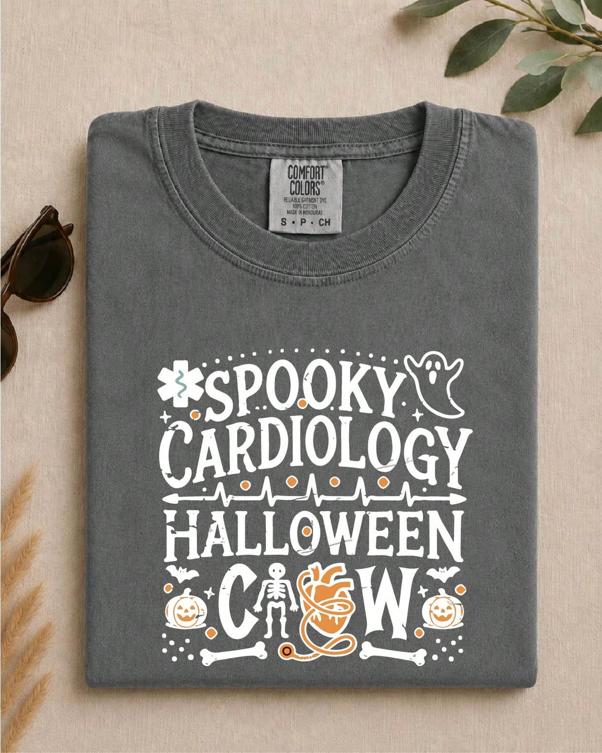 Spooky Cardiology Halloween Crew T-Shirt
