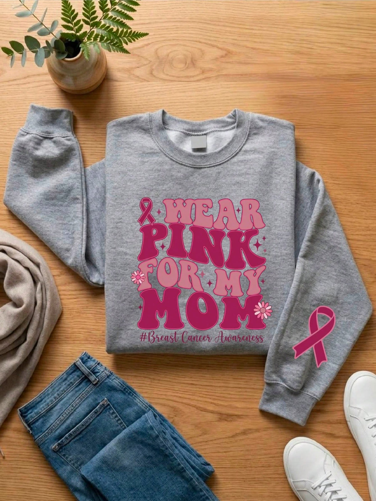 I Wear Pink For My Mom Sweatshirt