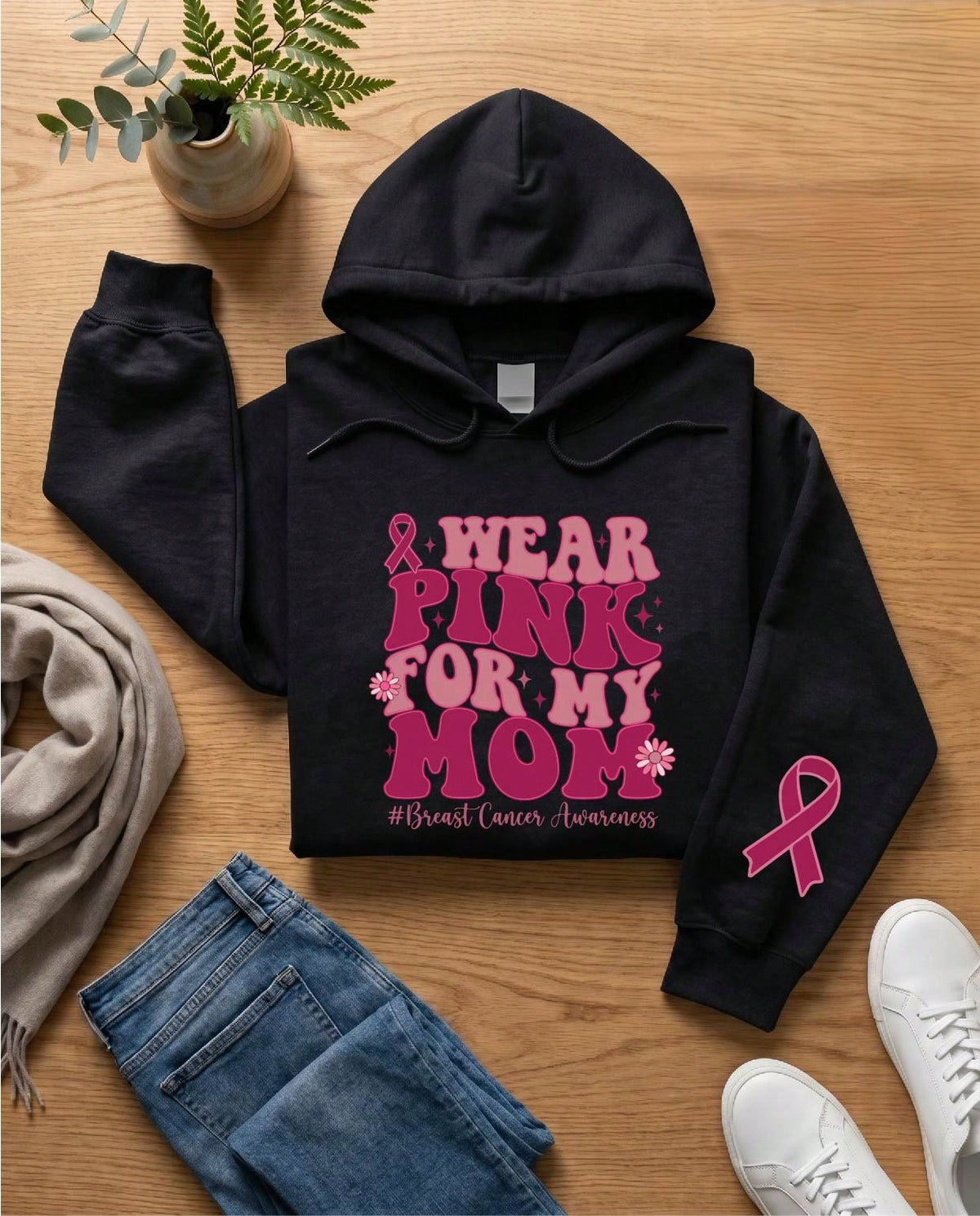 I Wear Pink For My Mom Hoodie