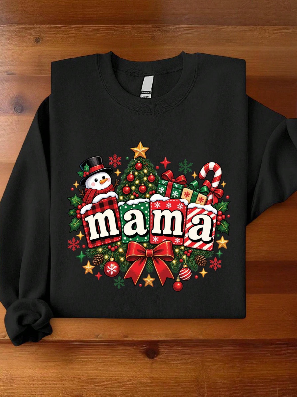 1 PC Mama Dada Christmas Sweatshirt