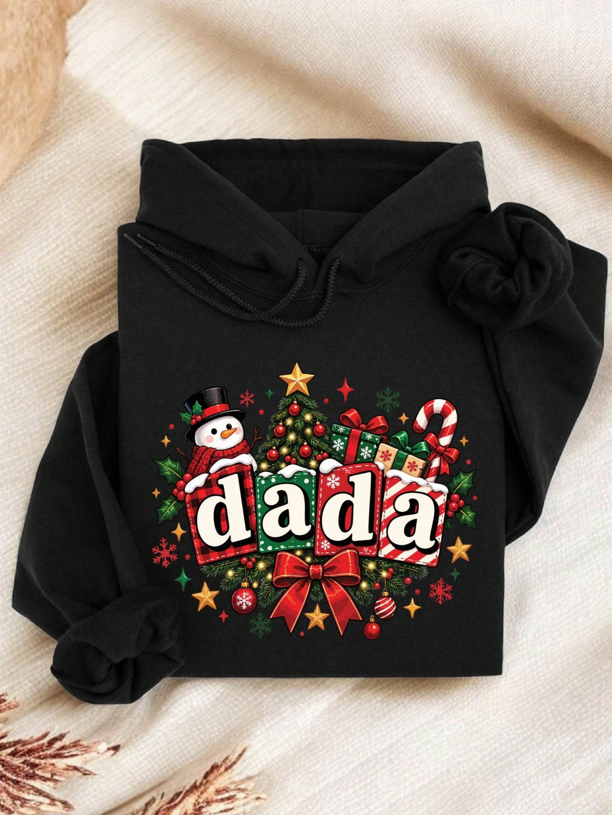 1 PC Mama Dada Christmas Hoodie