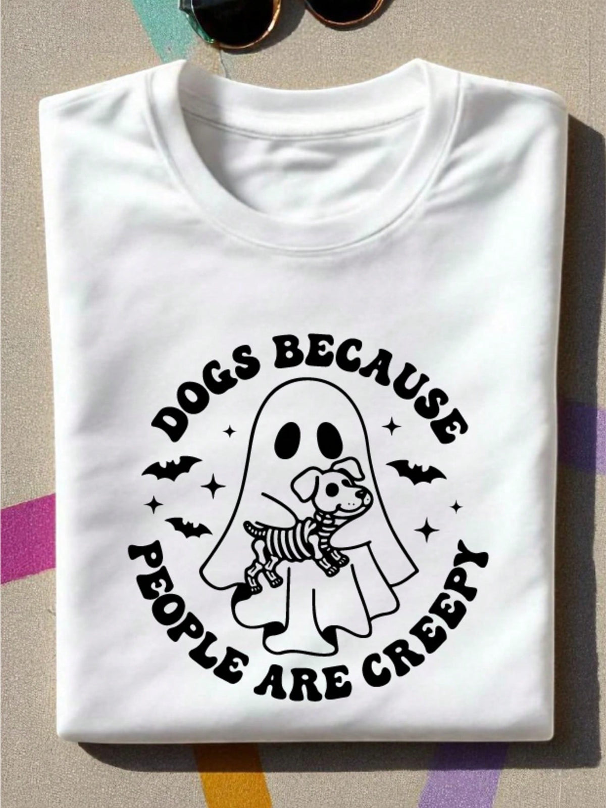 Dog Because People Are Creepy Halloween Outfit T-Shirt