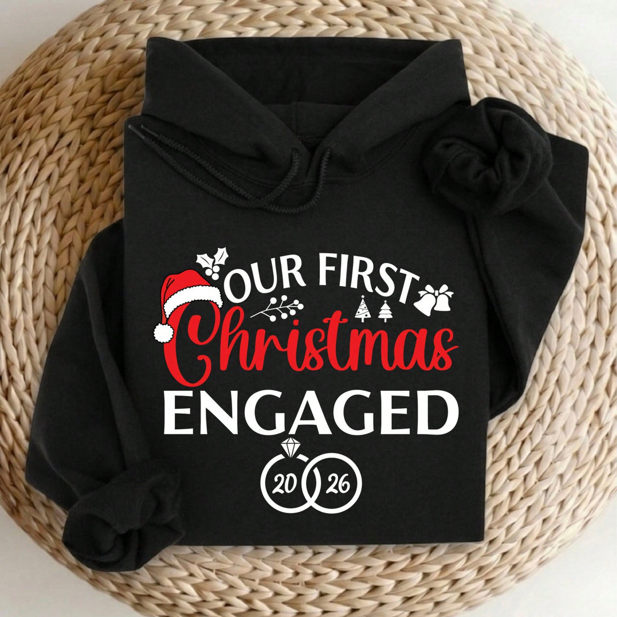 Our First Christmas Engaged Hoodie
