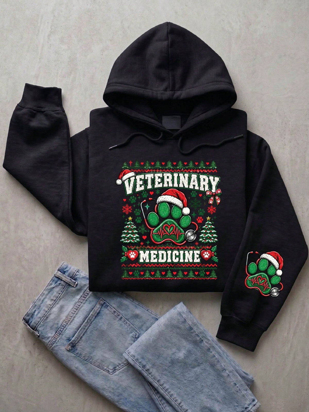 Veterinary Medicine Christmas Hoodie