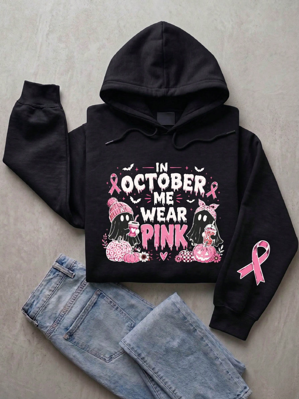 In October We Wear Pink Hoodie