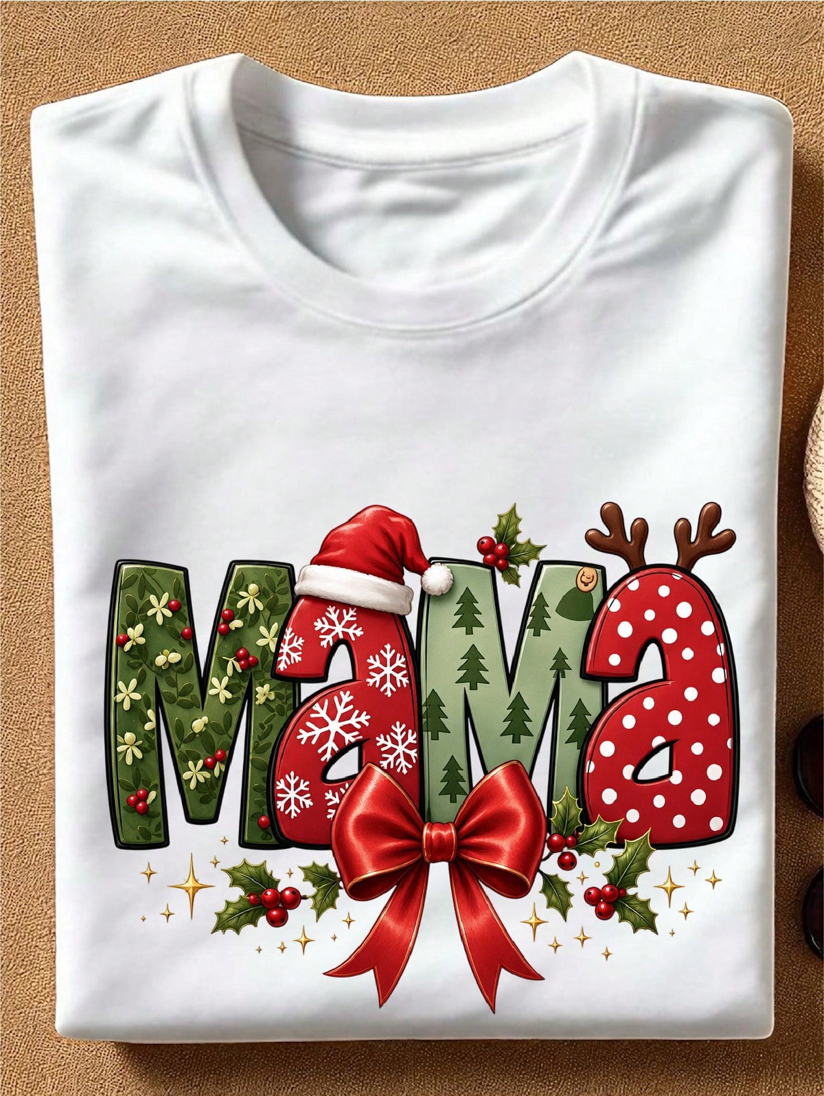 Mama Christmas Coquette T-Shirt