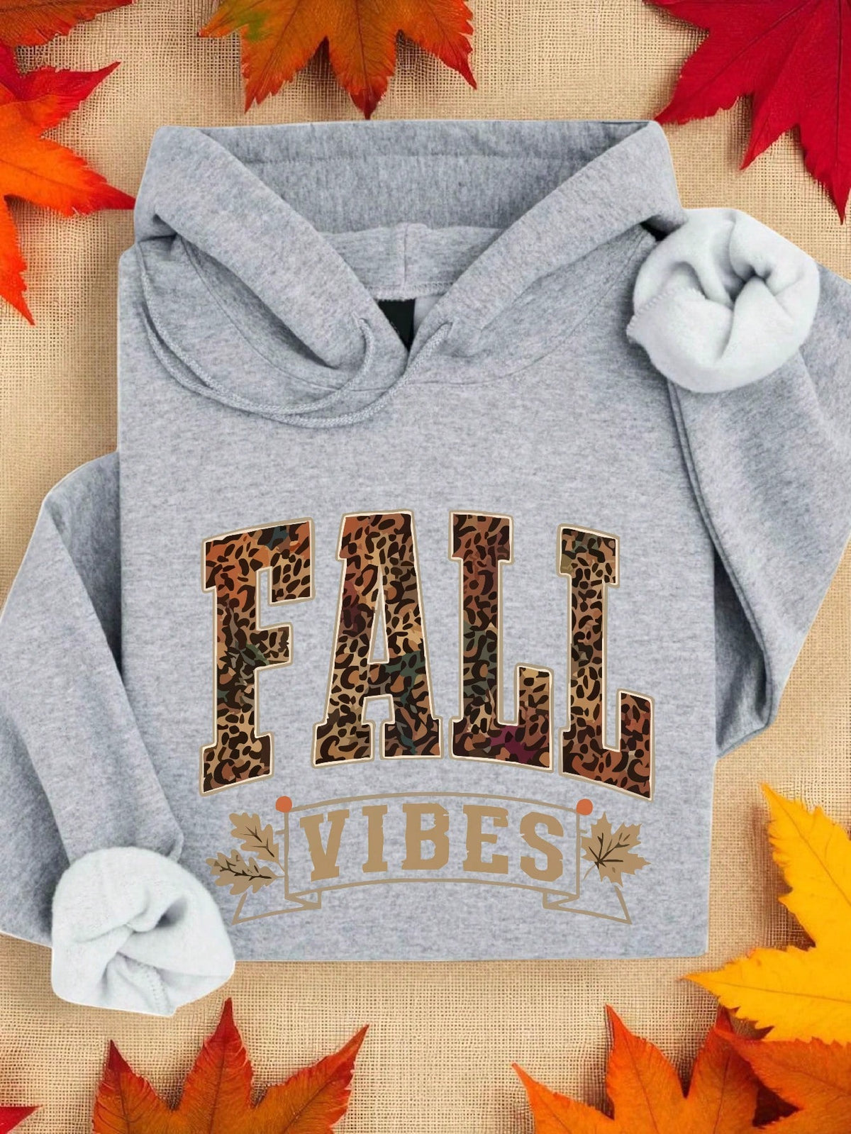 Leopard Fall Vibes Hoodie