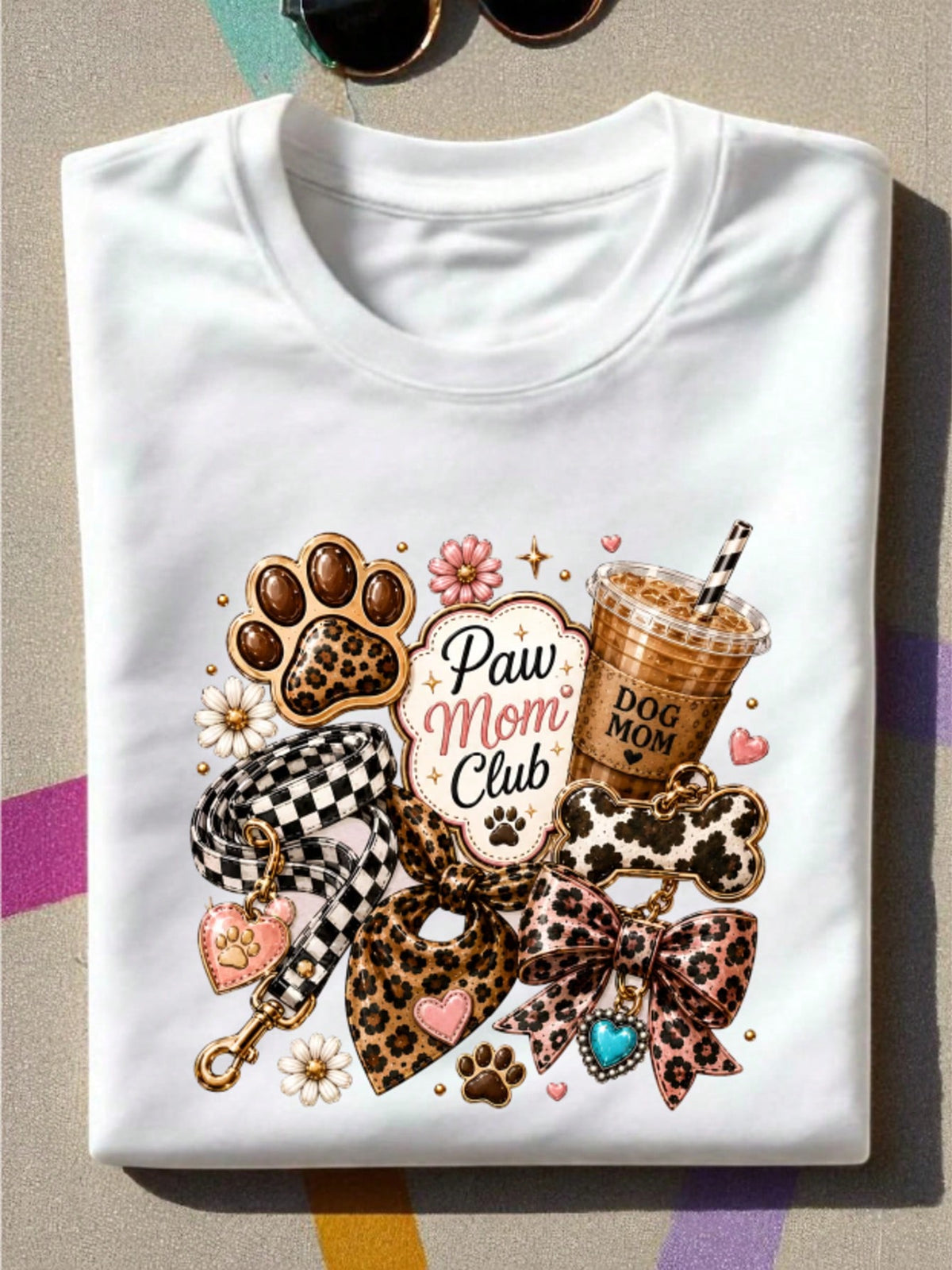 Leopard Dog Mom T-Shirt