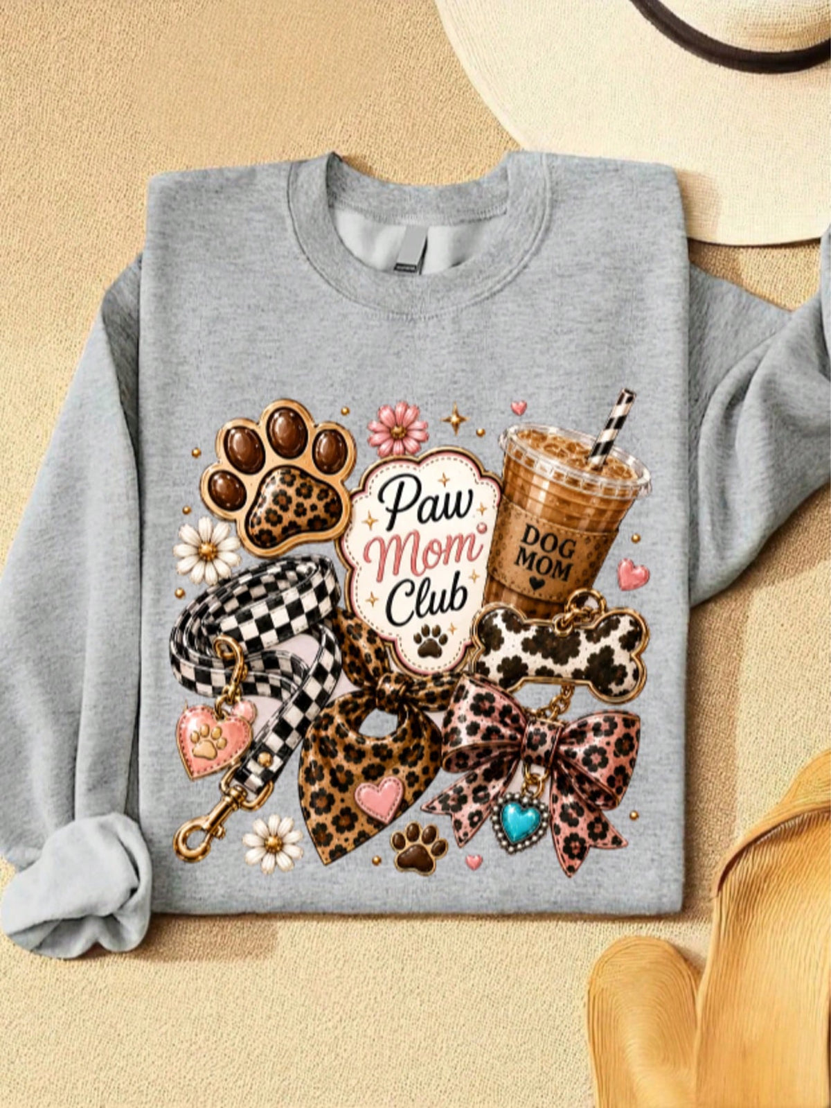 Leopard Dog Mom Sweatshirt