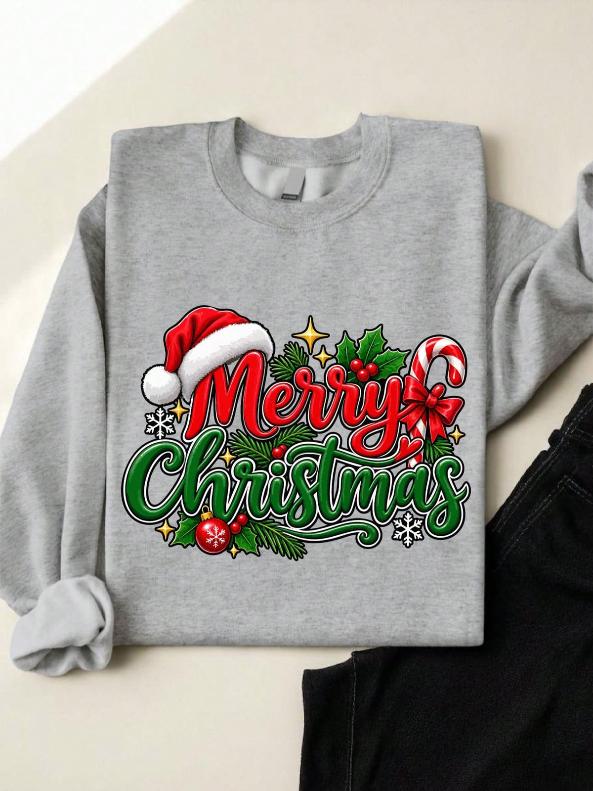Merry Christmas Bow Sweatshirt