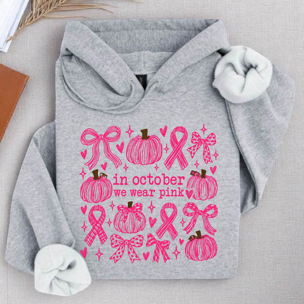 In October We Wear Pink Hoodie