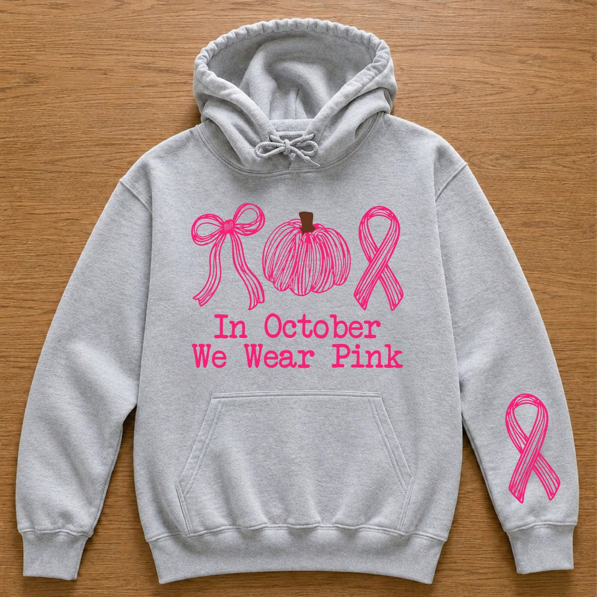 In October We Wear Pink Hoodie