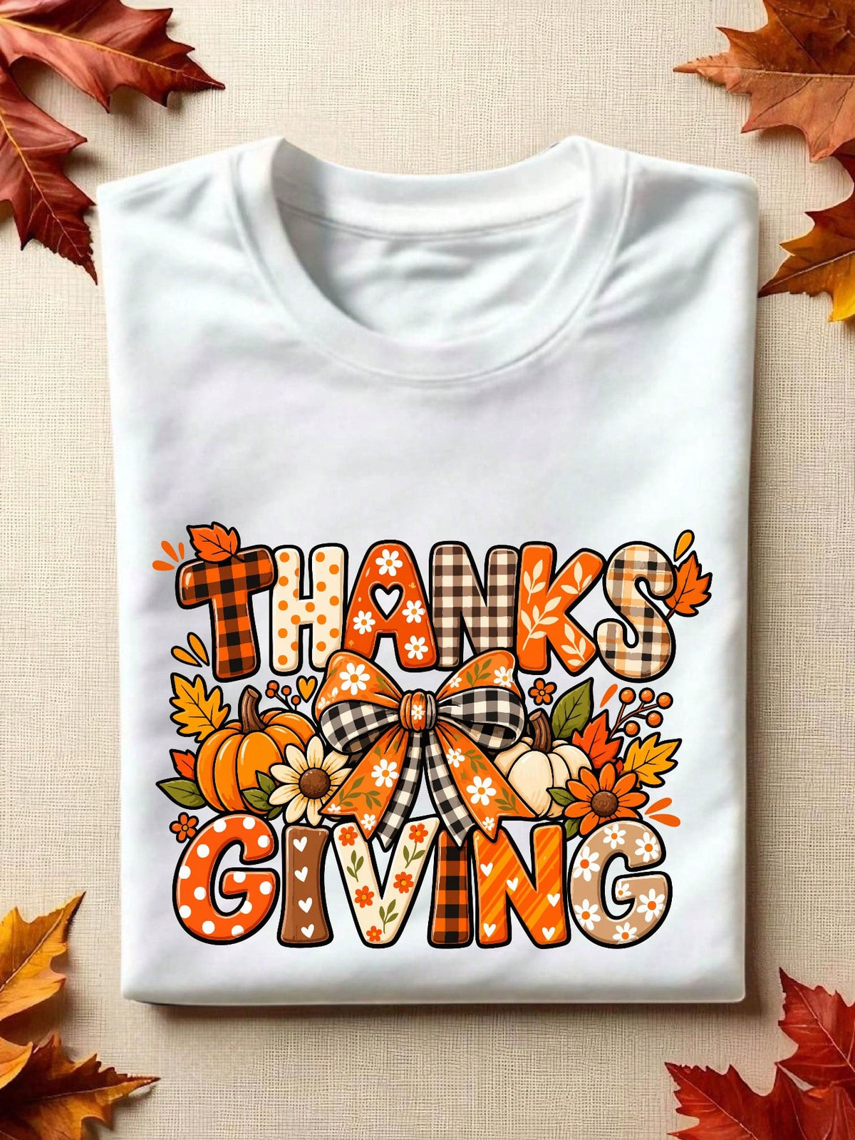 Thanksgiving Coquette Bow T-Shirt