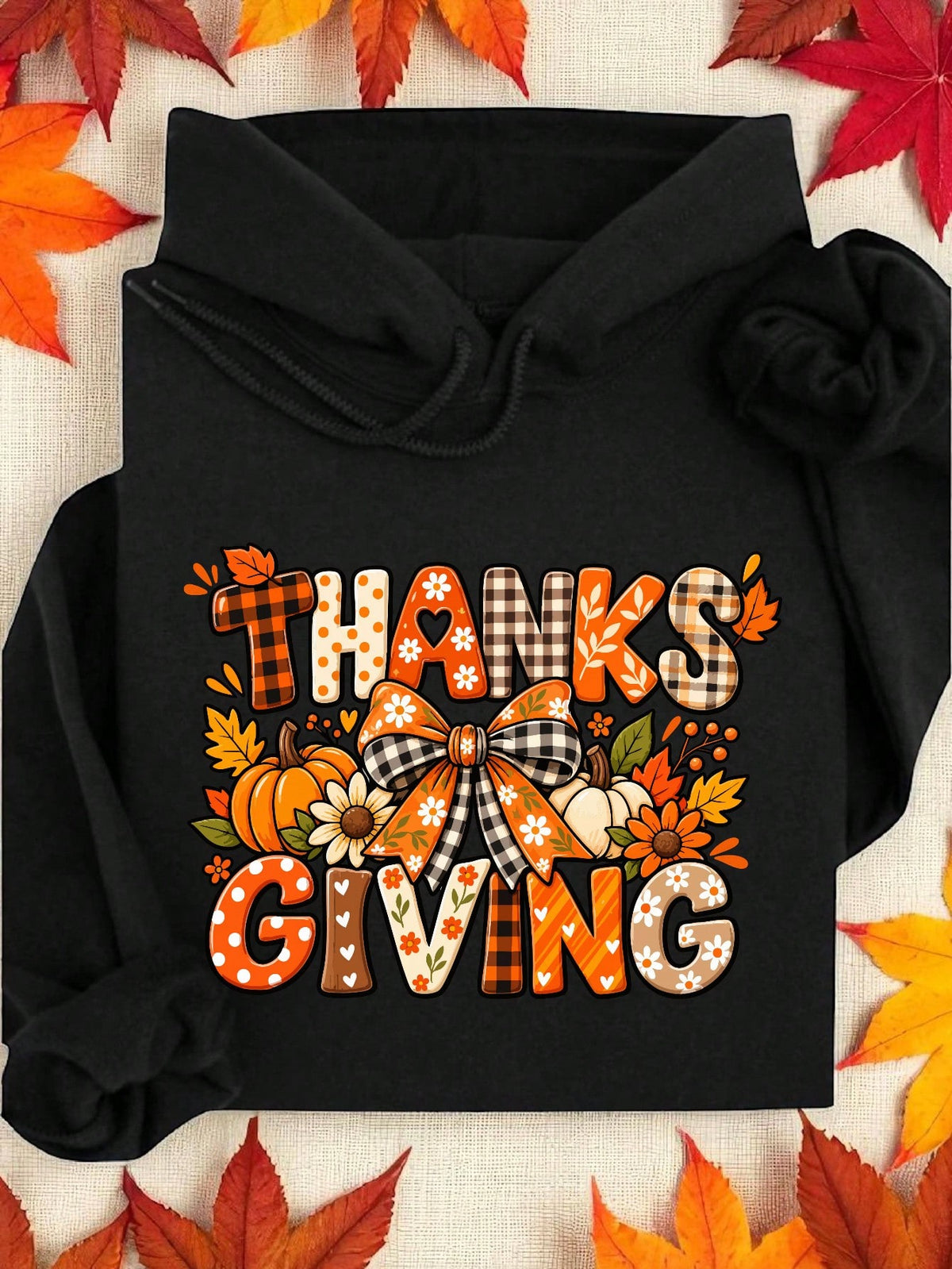 Thanksgiving Coquette Bow Hoodie