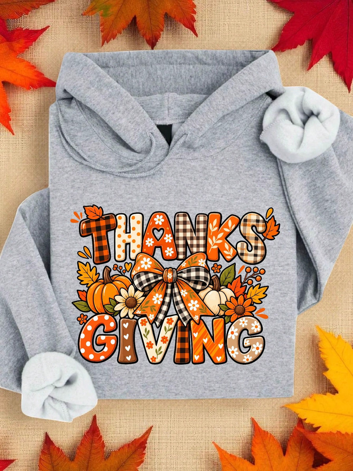 Thanksgiving Coquette Bow Hoodie