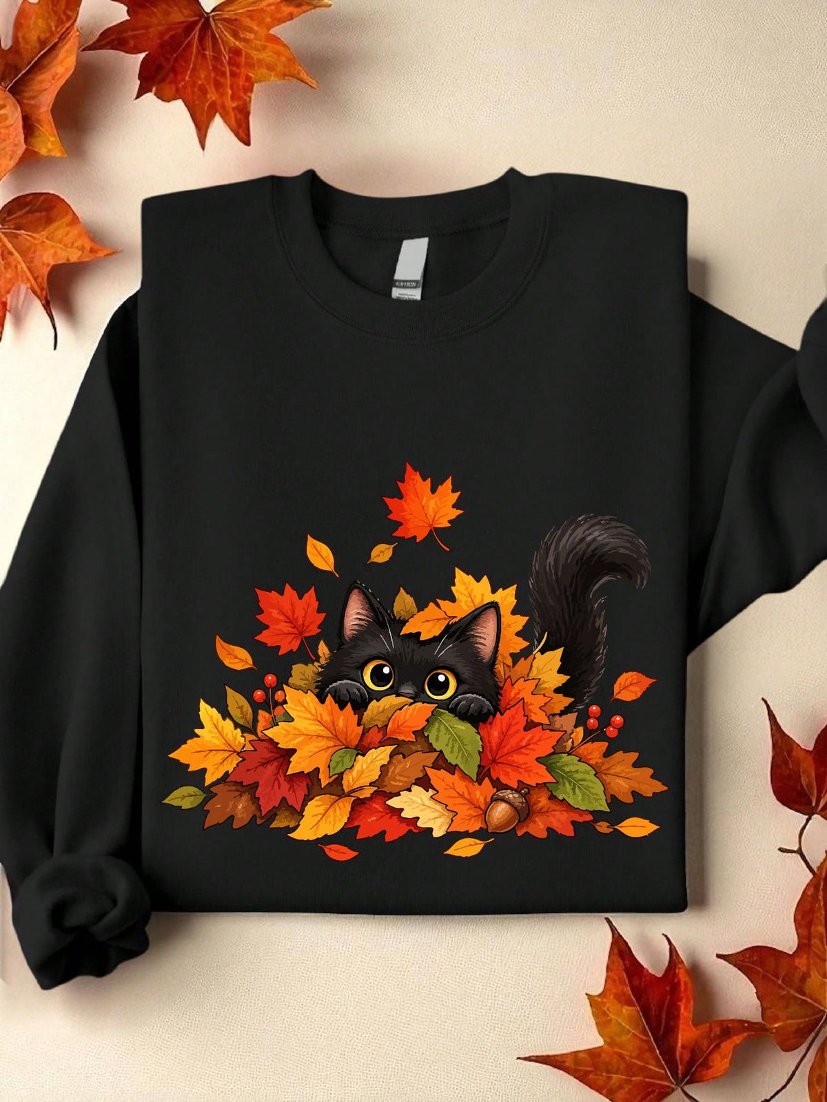 Fall Black Cat Sweatshirt