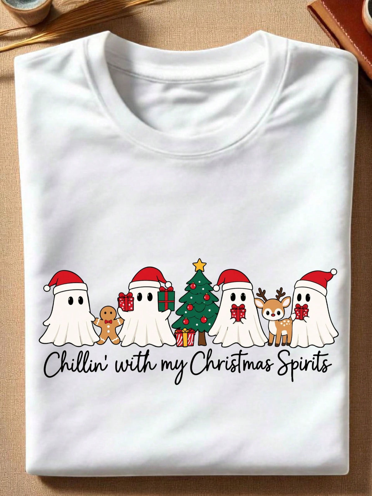 Chillin With My Christmas Spirits T-Shirt