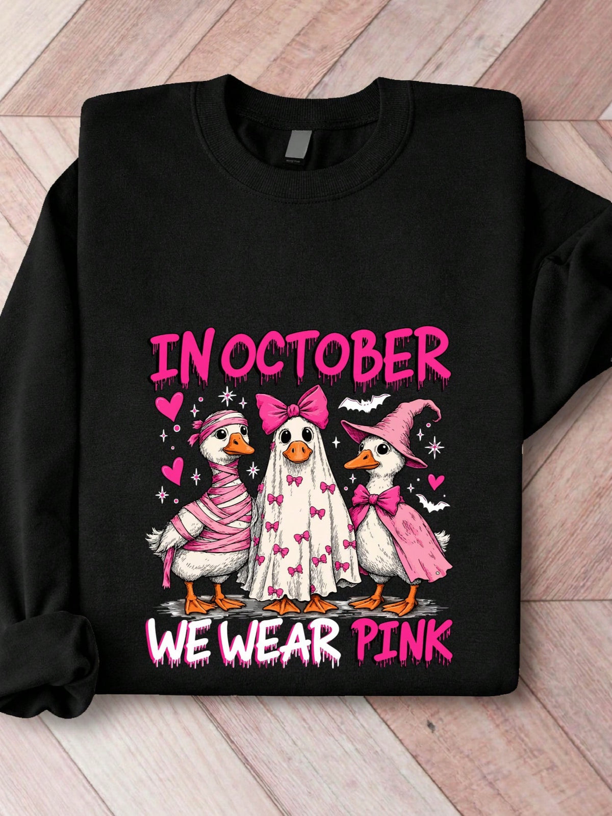 In October We Wear Pink Sweatshirt