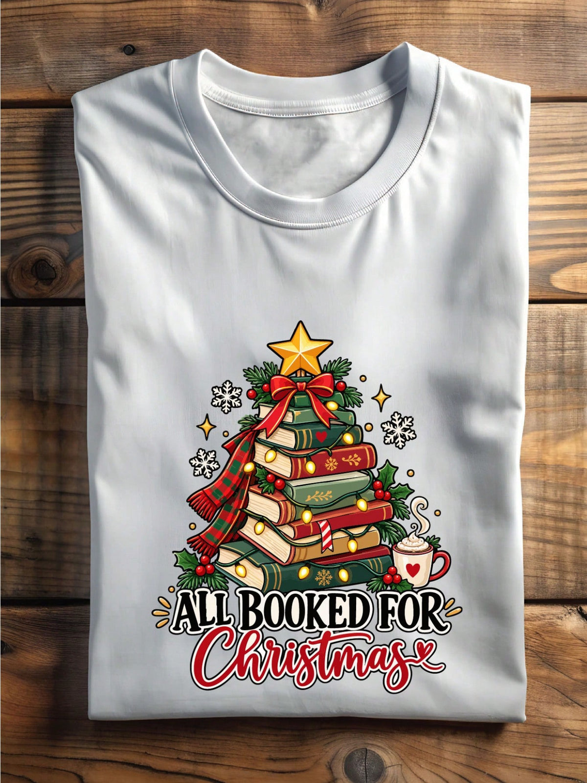 All Booked For Christmas T-Shirt