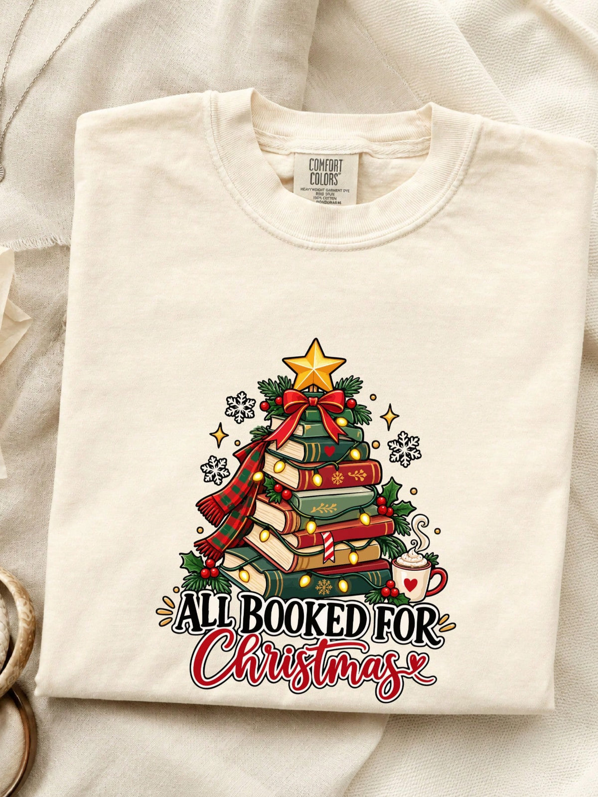 All Booked For Christmas T-Shirt